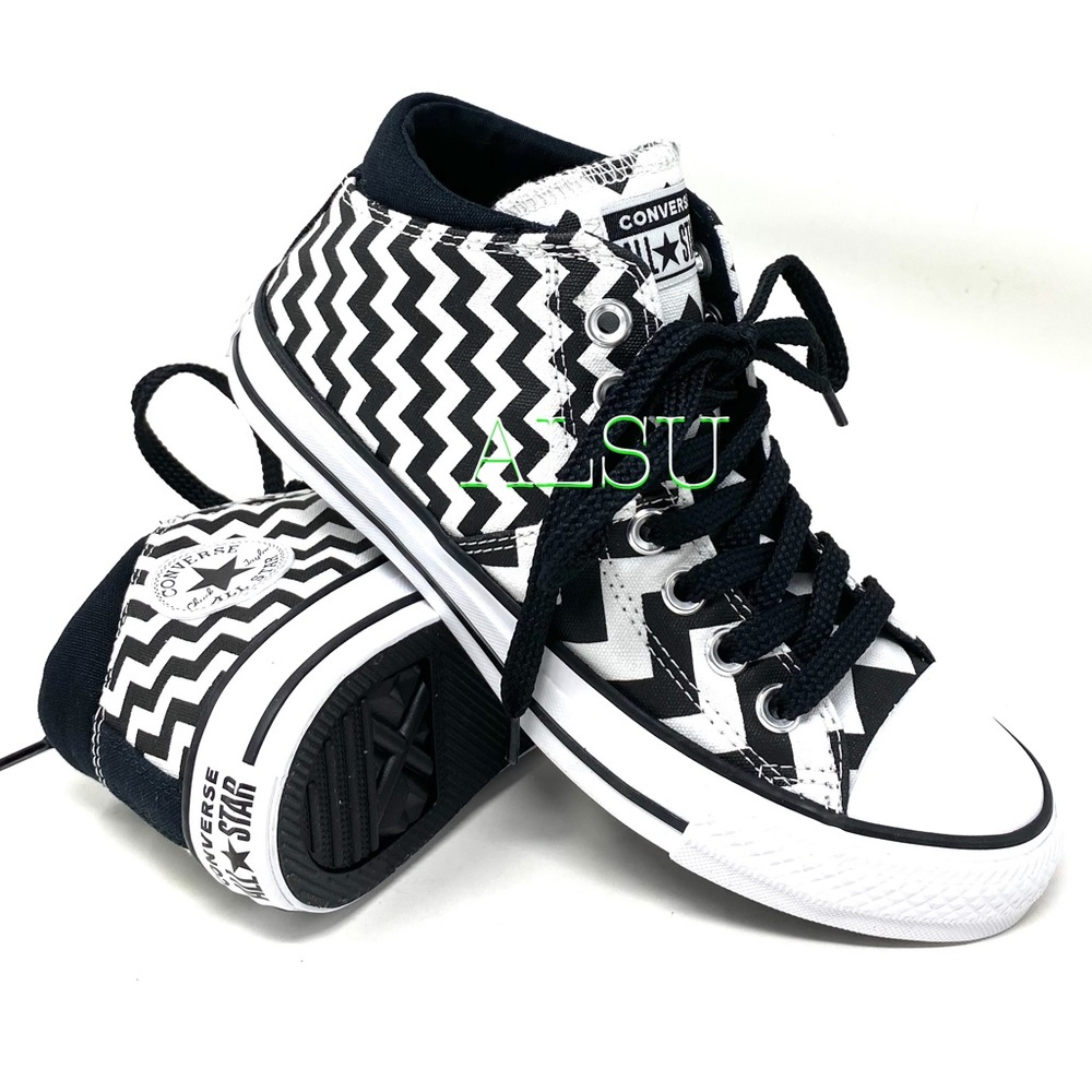 Christmas Sale 🎄 Converse Ctas Madison Mid Canvas White Black Women's 565388F - Picture 4 of 9